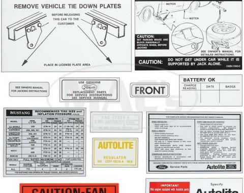 Decal Kit - 1970 Mustang