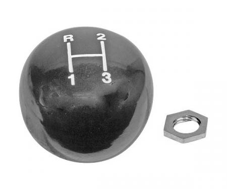 Gearshift Knob - Floor Shift - Black - Manual Transmission - Before 1-2-68