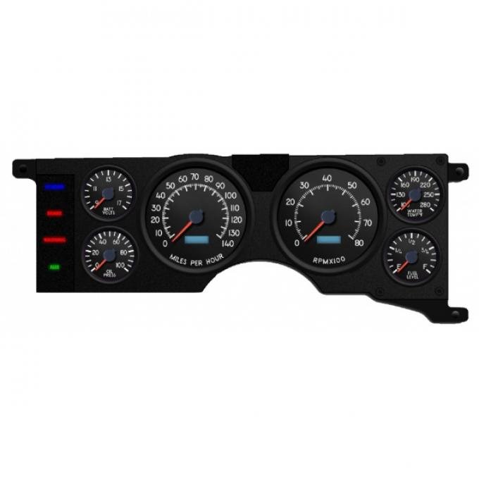 Mustang - New Vintage USA Aviator Series Kit - 6 Gauge Package, 1979-1986 - Programmmable Speedometer MPH