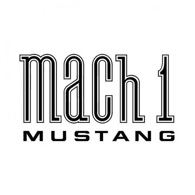 Ford Mustang Mach 1 Fender Decal - Black
