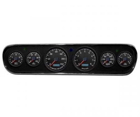 Mustang - New Vintage USA Aviator Series DIY Gauge Panel Kit - 6 Gauge Package, 1964-1966 - Programmable Speedometer KPH