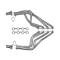 Exhaust Headers - Coated - 1-5/8 Pipes - 3 Collectors - 260 Or 289 Or 302 Or 351W V8