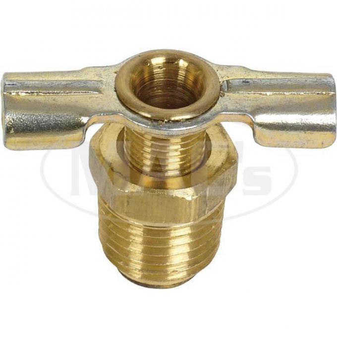 Radiator Drain Petcock Valve - 1/4 Thread - Straight Outlet