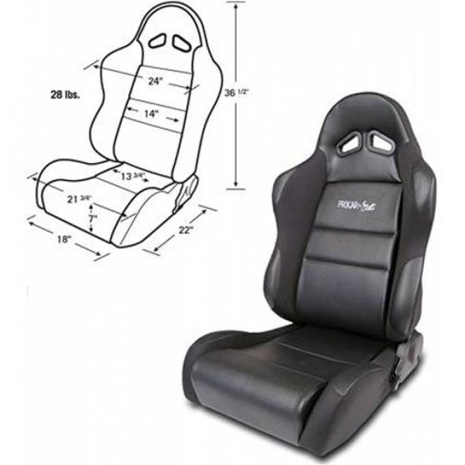 Mustang Bucket Seat, Sportsman Series, Left