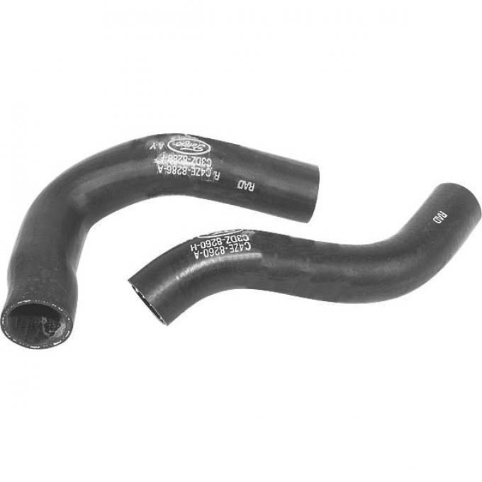 Ford Mustang Radiator Hose Set - 2 Hoses - Script - 260 V-8