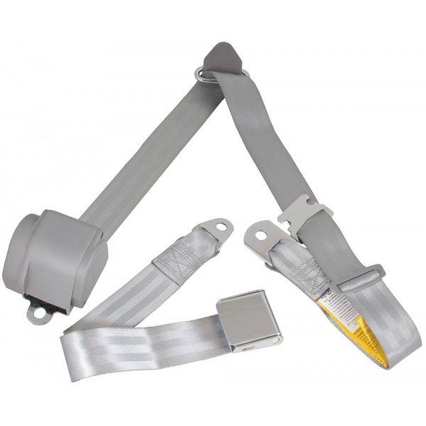 1964 1/2 1973 Ford Mustang Threepoint Seat Belt System, Grey