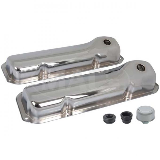 Valve Covers, Chrome, 351 Cleveland, V8, With Oil Cap Without Tube