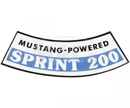 Ford Mustang Air Cleaner Decal - Sprint 200