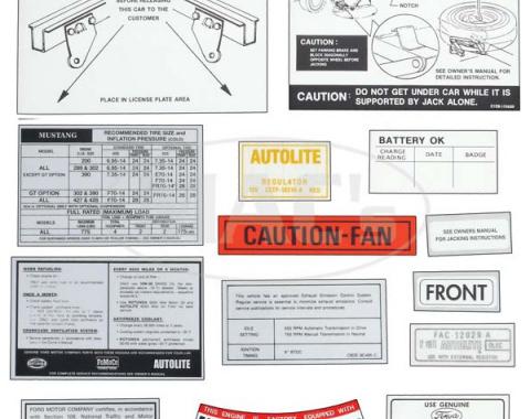 Decal Kit - 1968 Mustang