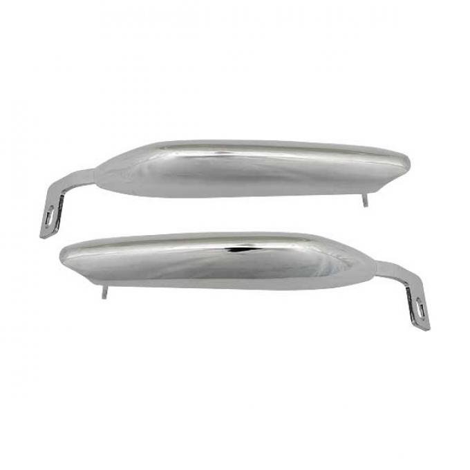 Ford Mustang Front Bumper Guards - Chrome - No Holes For Pads