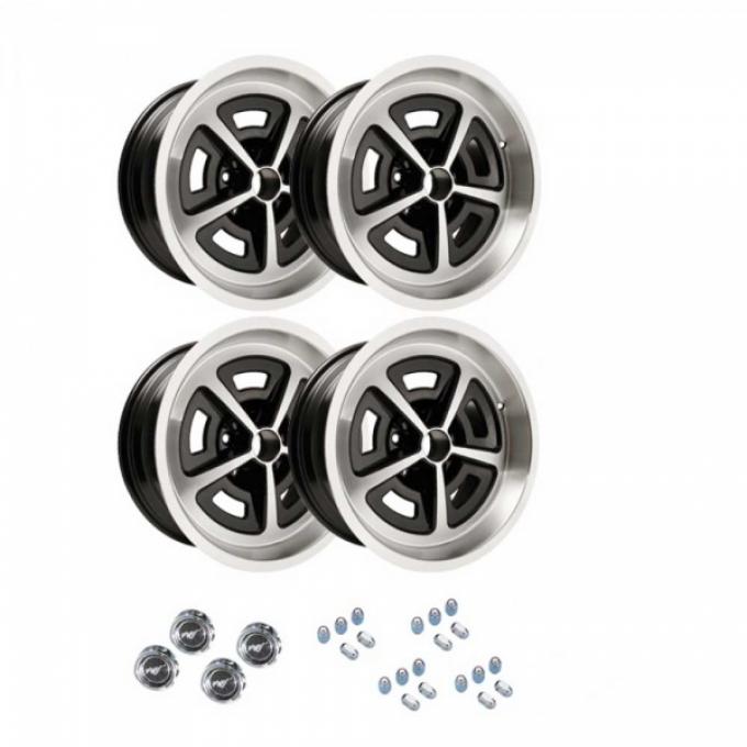 Ford Mustang - Magnum Cast Aluminum Staggered Wheel Kit, 17x8 And 17x9, 1964-1973
