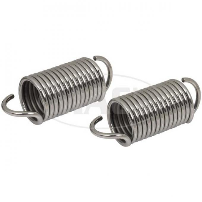 Polished Stainless Steel Hood Hinge Springs, Stock Hood