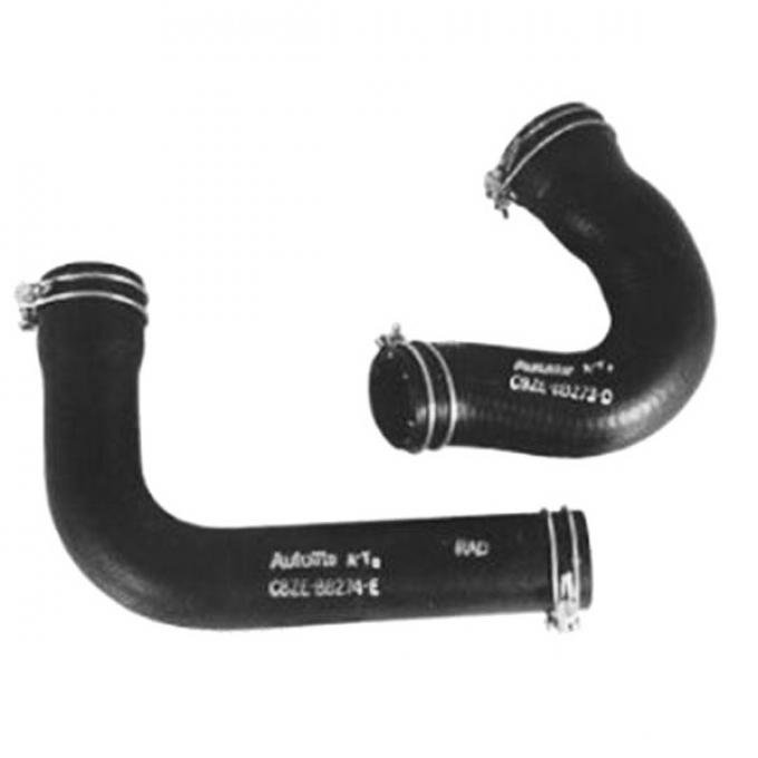 Ford Mustang Radiator Hose Set - 2 Hoses - Script - 250 6 Cylinder