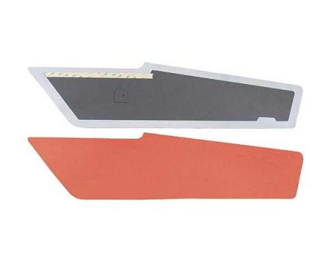 Ford Mustang Sail Panels - Vermillion Or Bright Red Tier Grain Vinyl - Fastback