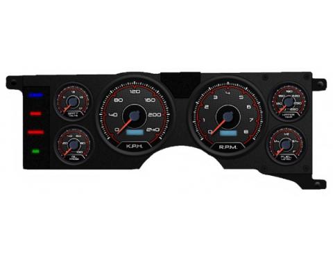 Mustang - New Vintage USA CFR Redline Series Kit - 6 Gauge Package, 1979-1986 -  Programmable Speedometer KPH