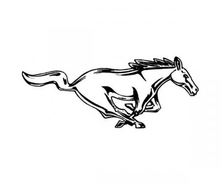 Ford Mustang Decal - Running Horse - Silver - 8 High - Right