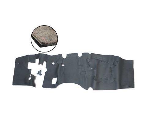 Ford Mustang Firewall Cover - Die Cut Rubber With Jute Insulation & Mounting Hardware
