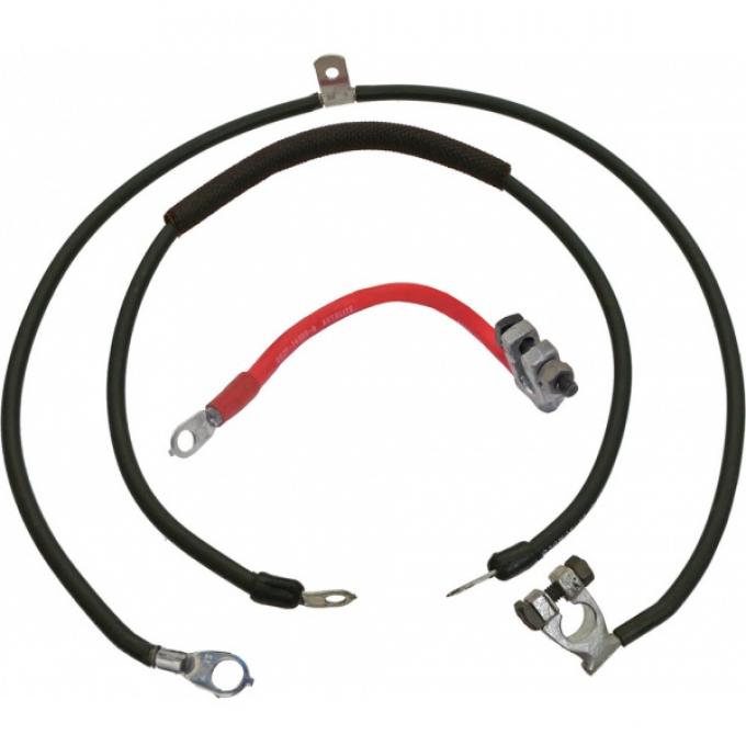 Ford Mustang Battery Cable Set - Reproduction - All 6 Cylinder & V-8 Engines From 11-11-1969 - Light Duty