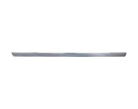 Ford Mustang Rocker Panel Moulding - Left - Polished Aluminum With Black Paint
