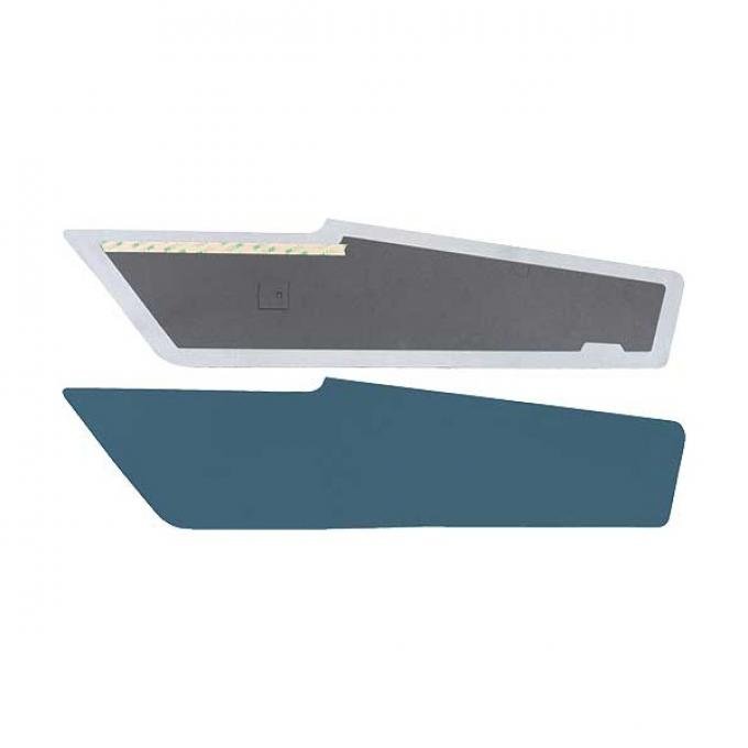 Ford Mustang Sail Panels - Light Blue Tier Grain Vinyl - Fastback