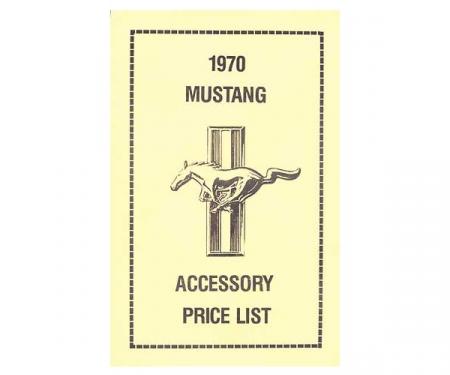 Ford Mustang New Car Accessory Price List