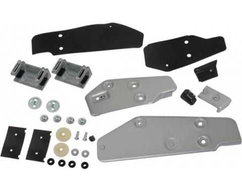 Door Glass Bracket and Stop Kit - Front and Rear - Left Side