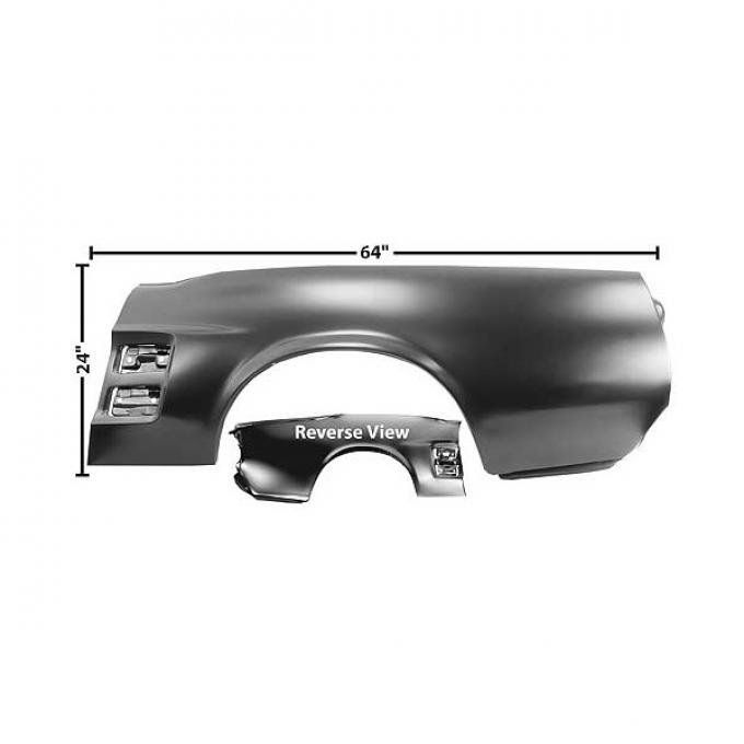 Ford Mustang Quarter Panel - O.E.M. Style - Left - With Holes For Scoops - Convertible