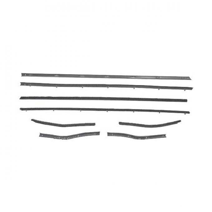 Ford Mustang Belt Weatherstrip Kit - 8 Pieces - Inner & Outer - Coupe - Door Windows & Rear Quarters