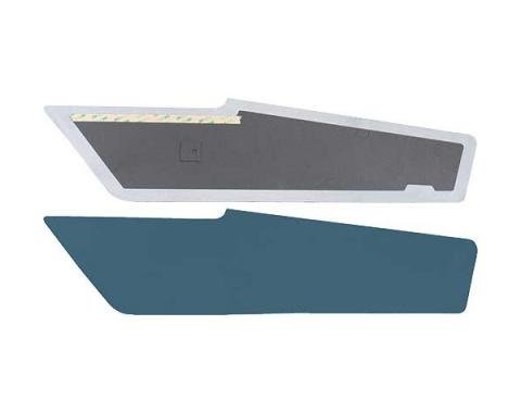 Ford Mustang Sail Panels - Light Blue Tier Grain Vinyl - Fastback