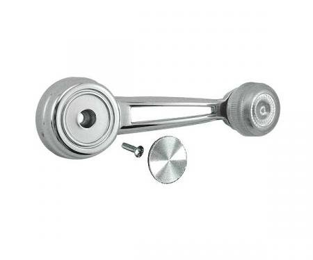 Window Crank Handle - Chrome With Clear Plastic Knob - RightOr Left