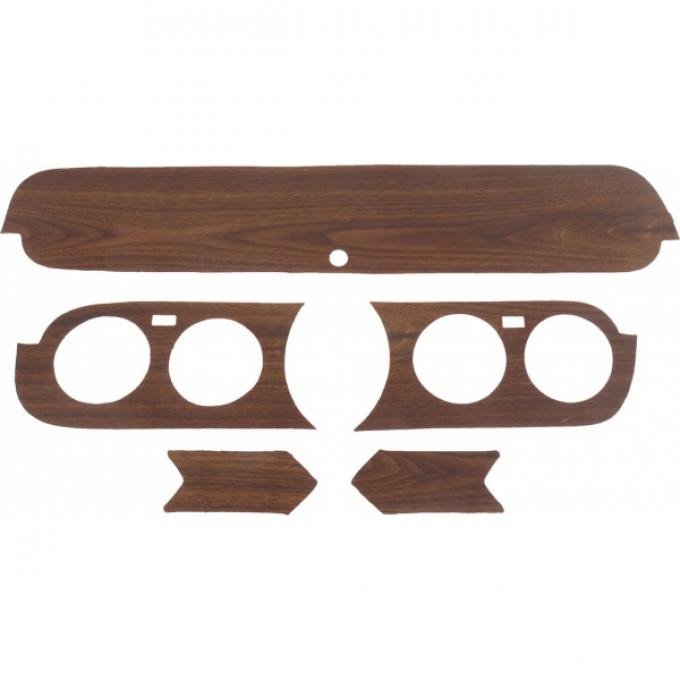 Ford Mustang Vinyl Wood Grain Dash Applique Set - 5 Pieces - Pony Interior