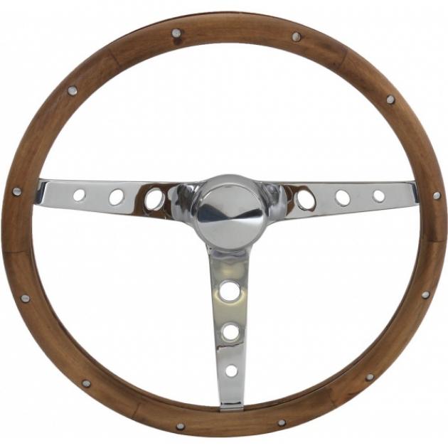 Grant Steering Wheel 15 Wood 3 Spoke | Mustang Depot