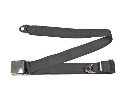 Seatbelt Solutions Universal Lap Belt, 74" with Chrome Lift Latch 1800746009 | Charcoal