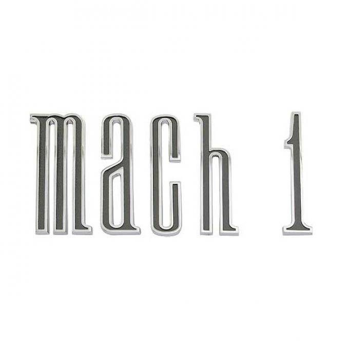 Daniel Carpenter Ford Mustang Trunk Lid Letters - Chrome Plated With Black Accents - Mach 1 D0ZZ-6340282