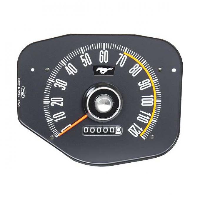Ford Mustang Speedometer Assembly - Black Face - Replaces Stamping # C9ZF-17265
