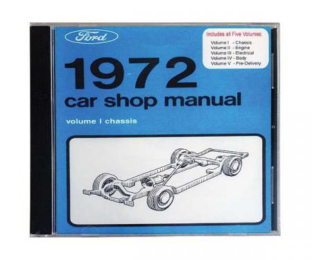 1972 Ford and Mercury Car Shop Manual CD - For Windows Operating Systems Only