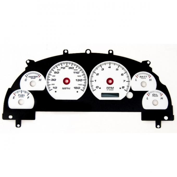 Mustang  - New Vintage USA - Gauge Cluster Overlay - Performance ll Series, Black Dial- 1999-2004