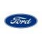 Ford Oval Decal - 9-1/2 Long - White Background - Self Adhesive