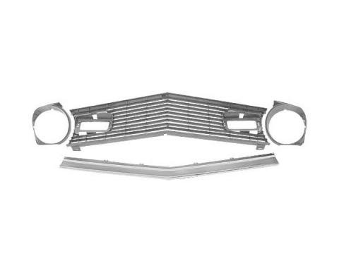 Ford Mustang Grille Opening Panel - Lower - Wide Trim - Reproduction