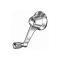 Window Crank Handle - With Knob - Chrome