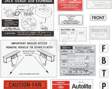 Decal Kit - 1973 Mustang