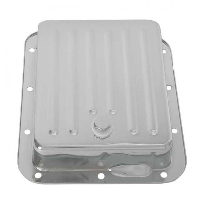 Transmission Pan - C4 - Chrome - Ribbed Design - Ford & Mercury