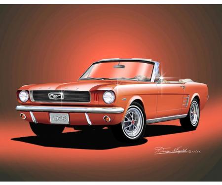 Mustang Convertible Fine Art Print By Danny Whitfield, 1966