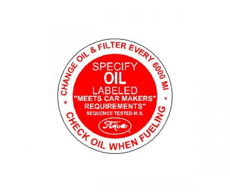Oil Filler Cap Decal