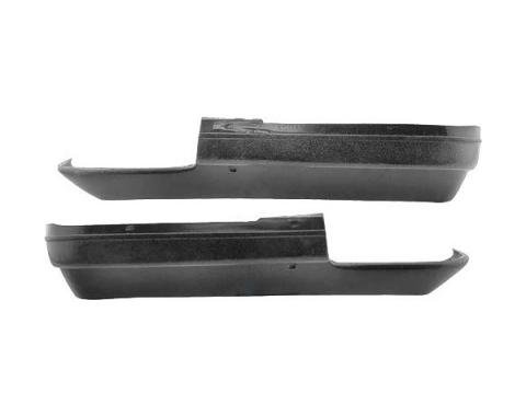 Ford Mustang Lower Bucket Seat Frame Covers - Black Plastic- Does Not Include Stainless Trim