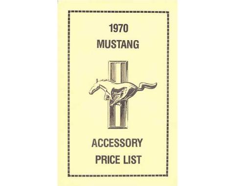 Ford Mustang New Car Accessory Price List