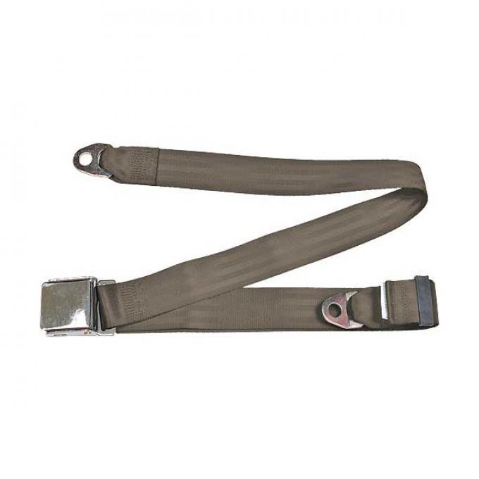 Seatbelt Solutions Universal Lap Belt, 74" with Chrome Lift Latch 1800743008 | Medium Beige