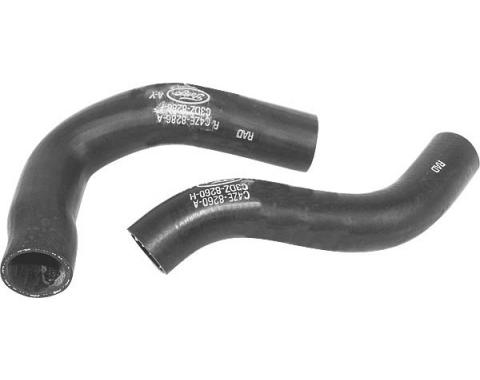 Ford Mustang Radiator Hose Set - 2 Hoses - Script - 260 V-8