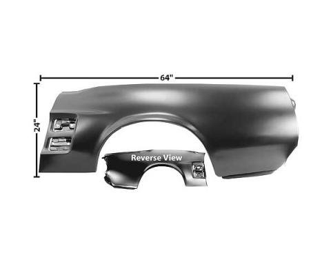 Ford Mustang Quarter Panel - O.E.M. Style - Left - With Holes For Scoops - Convertible