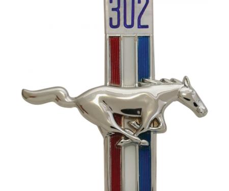 Ford Mustang Fender Ornament - Running Horse Under 302 - Right